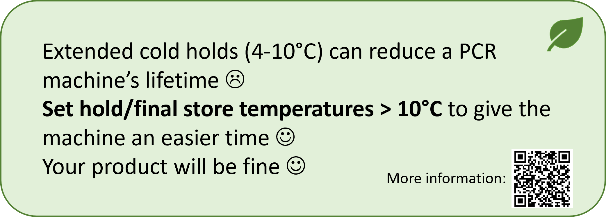 PCR Hold Temp